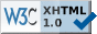 このサイトは XHTML 1.0 に準拠しています